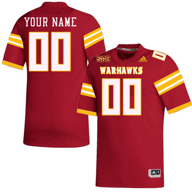 Custom Louisiana?CMonroe Warhawks Name And Number College Football Jerseys Stitched-Red